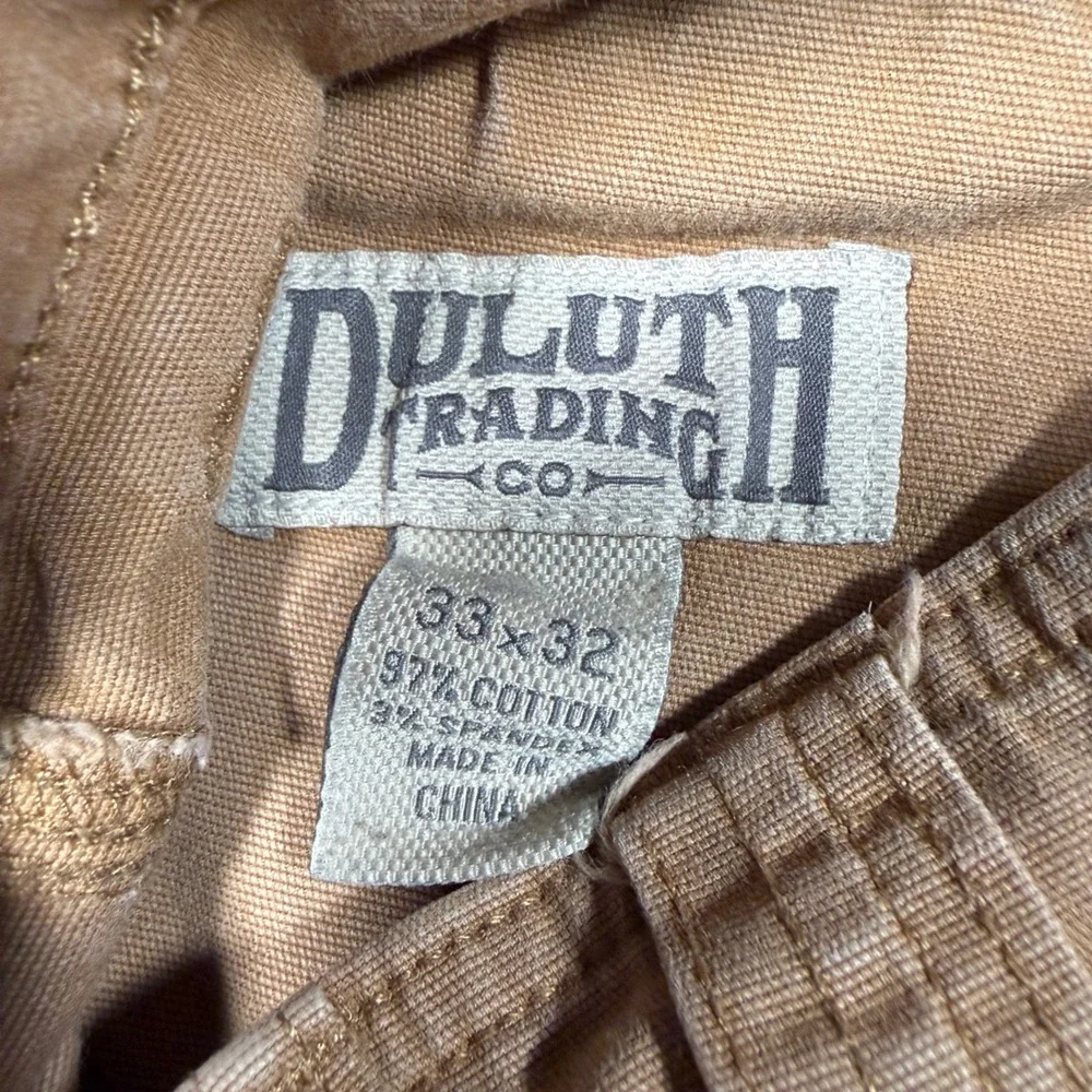 Duluth Trading Co Flex Fire Hose Cargo Pants Mens 33x32 Brown Workwear Utility - Picture 3 of 6